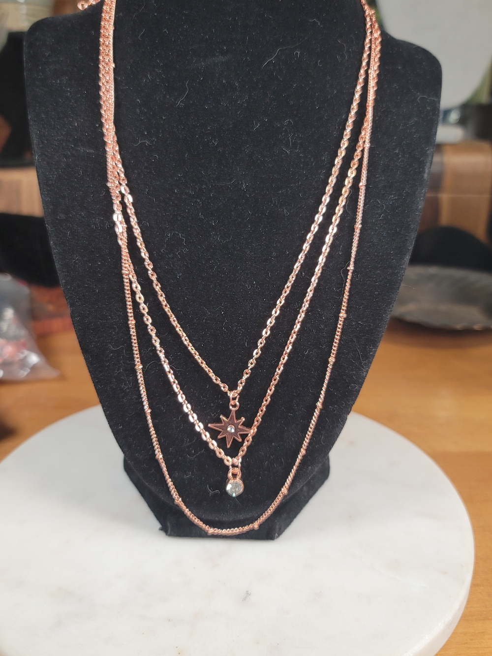 paparazzi Coppee Layered Star & Crystal Necklace